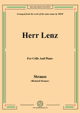 Herr Lenz,for Cello and Piano P.O.D cover